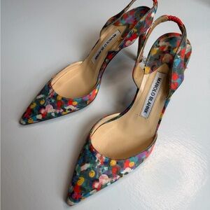 Manolo Blahnik Colorful Patterned Heels